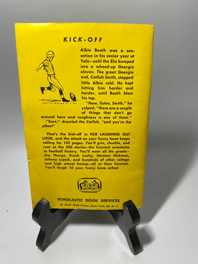 Vintage ‘For Laughing Out Loud: Football's Funniest Stories’ by Herman L. Masin Vintage Scholastic Book Services Paperback 1954