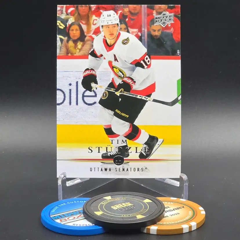 Tim Stutzle 2023-24 Upper Deck Extended Series Hockey 2008-09 UD Retro Insert Card #T-16 - Ottawa Senators