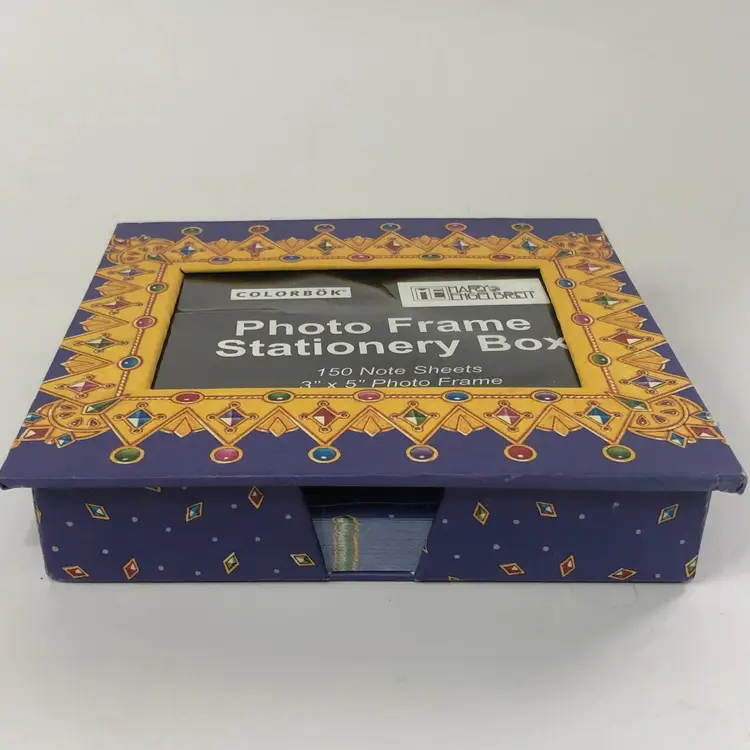 Mary Engelbreit Photo Frame Stationary Box w/ Note Sheets It's Good to Be Queen