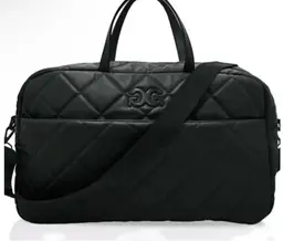 Gilda Paris Weekender Black Quilted Duffle Bag Large Zip