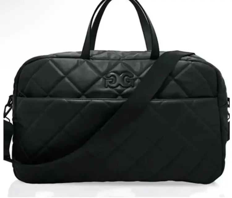 Gilda Paris Weekender Black Quilted Duffle Bag Large Zip