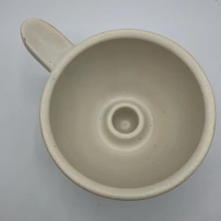 Pottery Candle Holder Chamber Stick Made In Finland Fun Floral Design