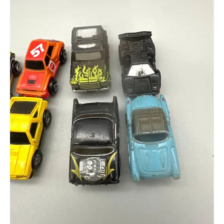 Vintage Galoob Micro Machine Die-Cast Cars & Funrise Tank 1980's Lot 10 Cars