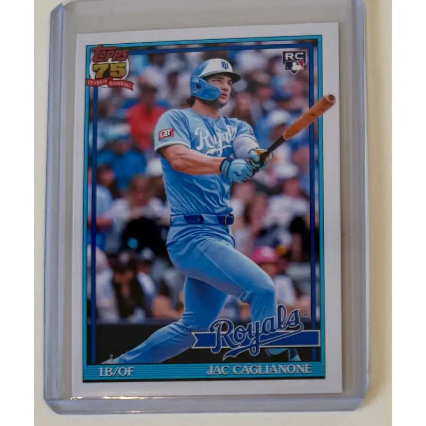 Jac Caglianone RC 1991 Topps Kansas City Royals