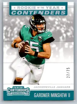 Gardner Minshew II 2019 Panini Rookie of the Year Contenders Silver 27/75 RC