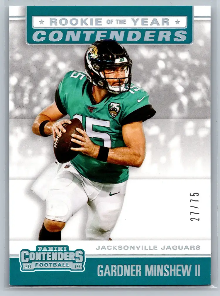 Gardner Minshew II 2019 Panini Rookie of the Year Contenders Silver 27/75 RC