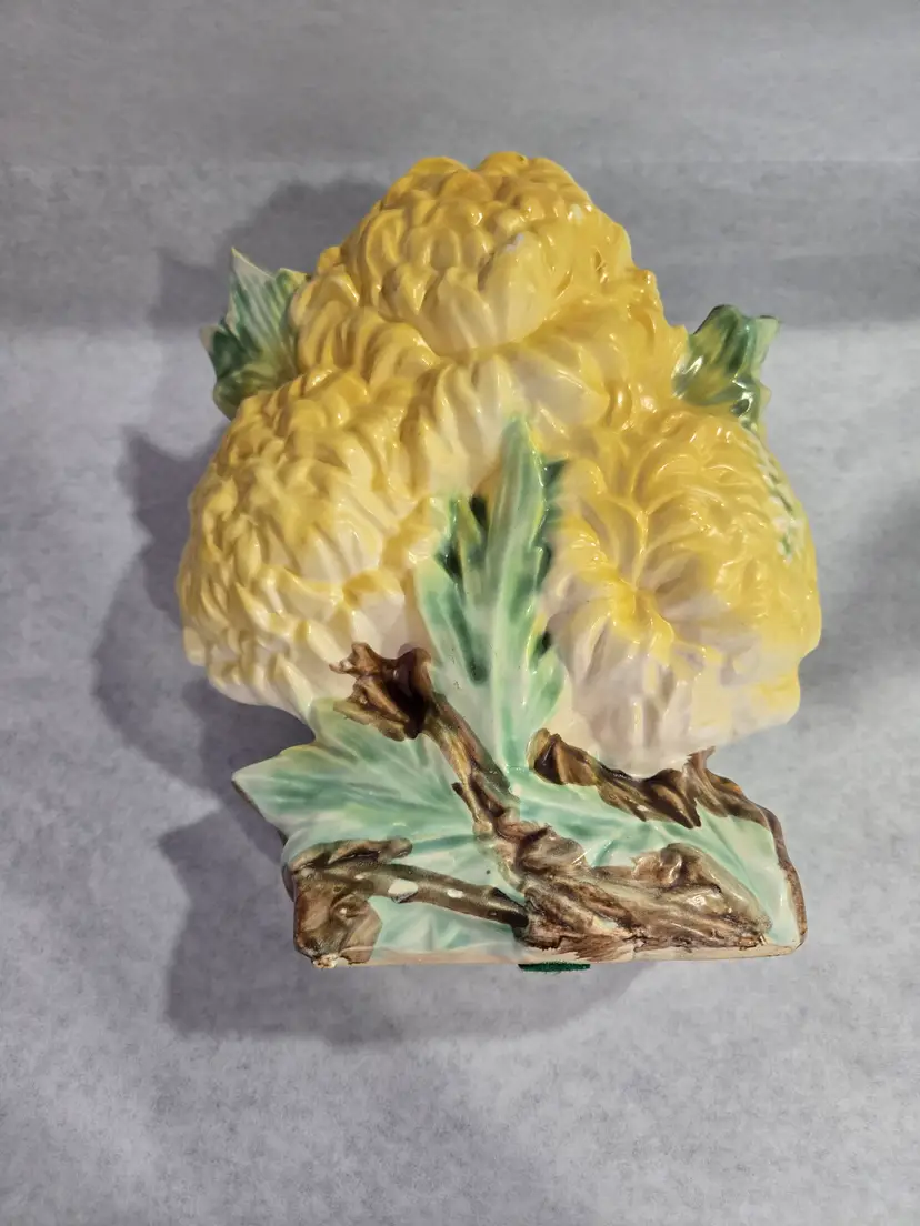 Vintage McCoy Pottery Yellow Chrysanthemum Vase