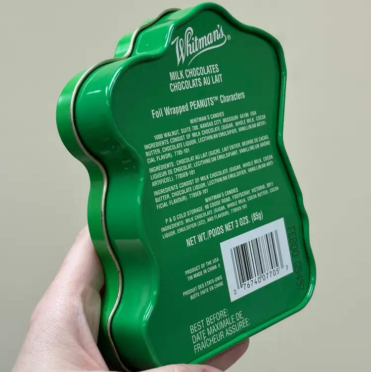 Santa Snoopy Whitman’s Tin Container