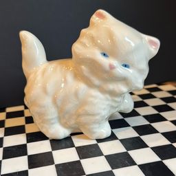 Vintage Fluffy Cat Statue