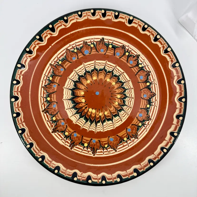9in Bulgarian Red ware Wall Plate