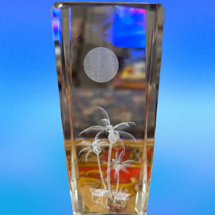 Paperweight Beach Scene