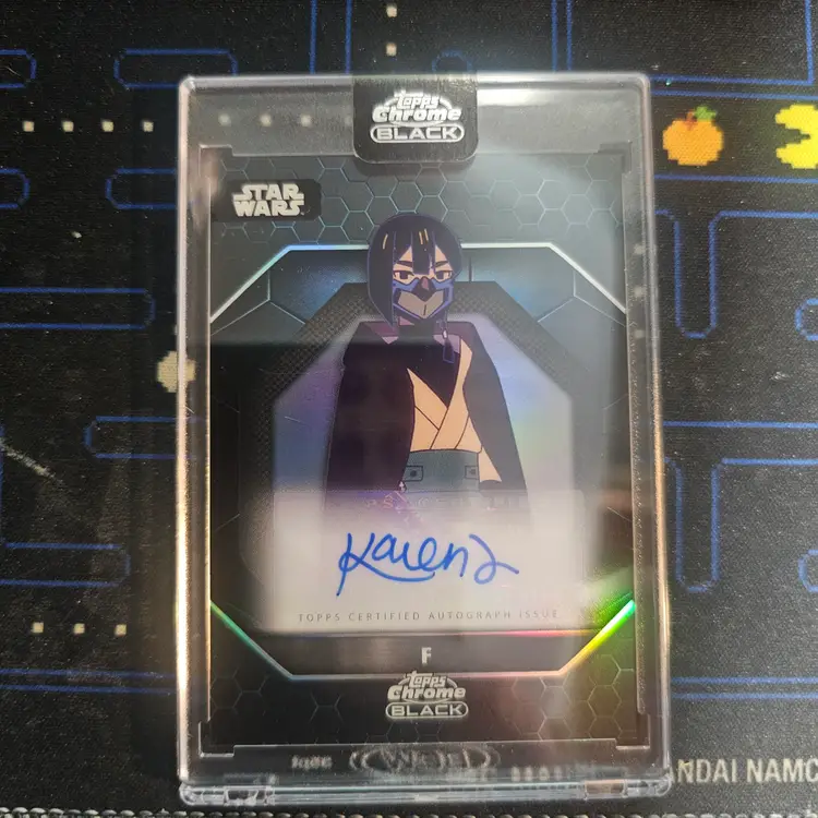 2024 Topps Star Wars Chrome Black Karen Fukuhara as "F" AUTOGRAPH Card AUTO #ALS-KF