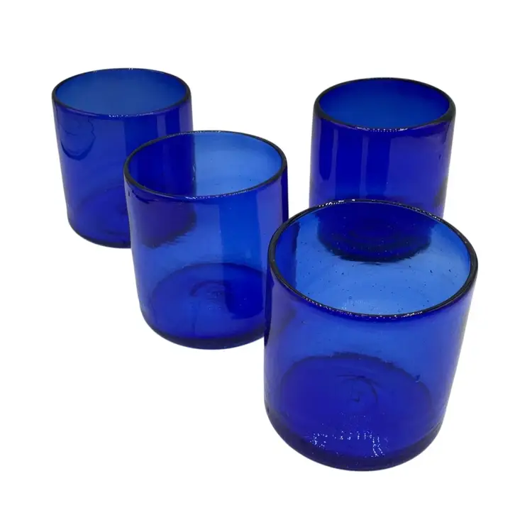 Z.4pc Hand blown 3” Tall Drinking Glasses 💙