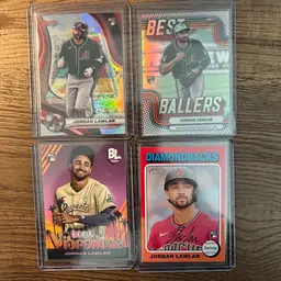 Jordan Lawlar 4 Card Rookie Lot Including Bowmans Best Refractor Arizona Diamondbacks