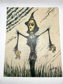 Wizard Of Oz Scarecrow Art Print Signed By Kevin Eslinger