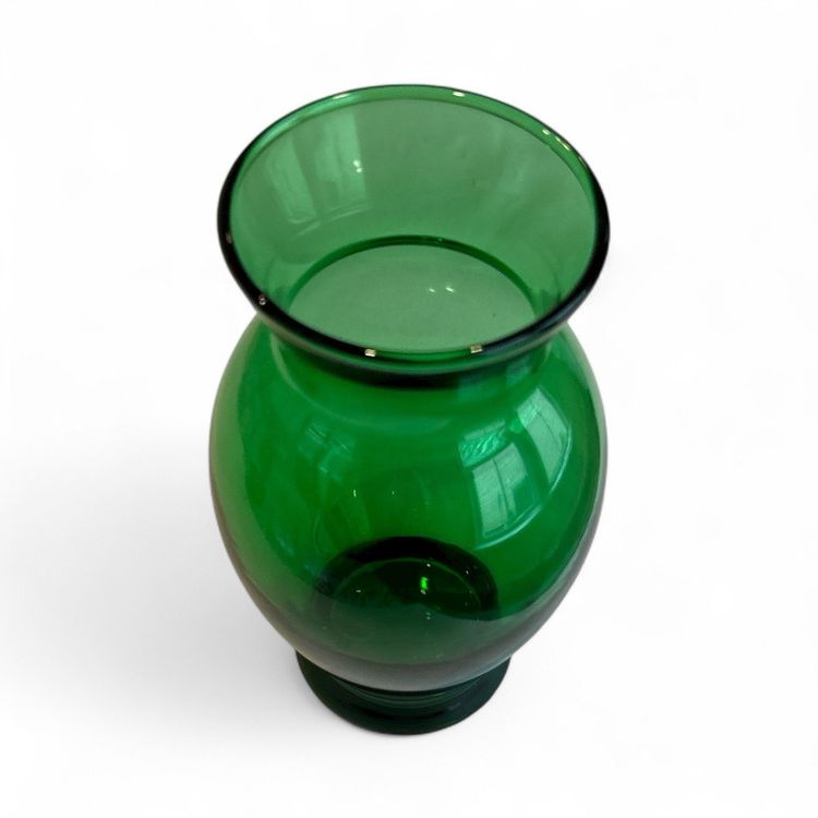 Vintage Emerald Green Glass Vase