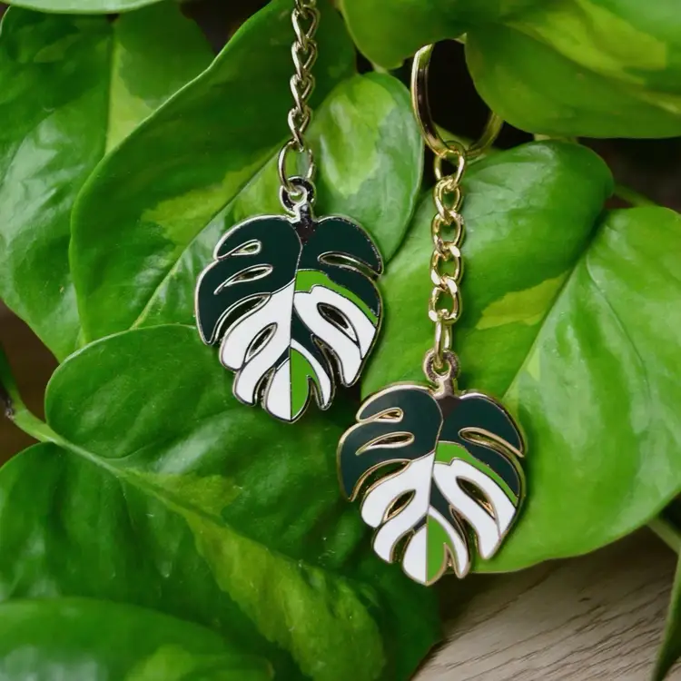 Monstera Keychain