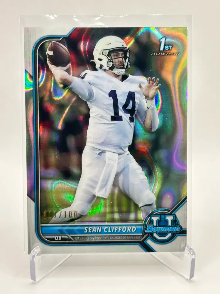 Sean Clifford • 2022 Bowman Chrome U- 1st Chrome Lava Refractor /100 • Penn State