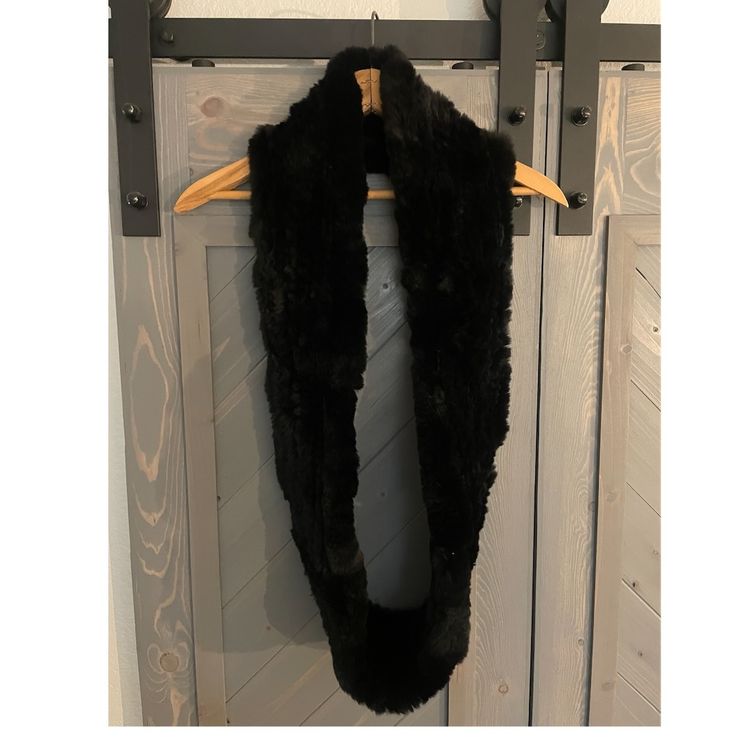 Black Rex Rabbit 29" Infinity Scarf