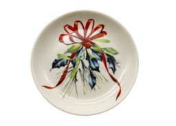 Lenox Winter Greetings Oil Dipping Replacement 4" Shallow Single Plate, Red Ribbon's