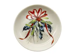 Lenox Winter Greetings Oil Dipping Replacement 4" Shallow Single Plate, Red Ribbon's