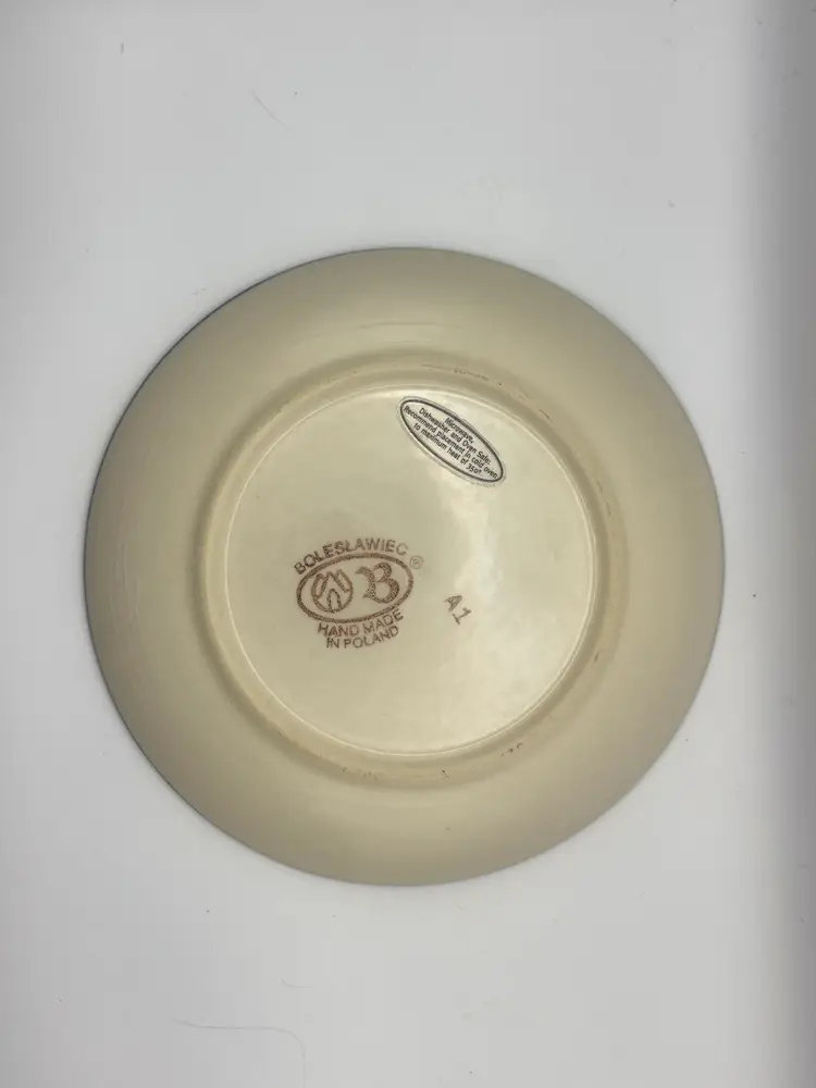 Polish Pottery Lunch Plate Leaf Pattern 7,5”