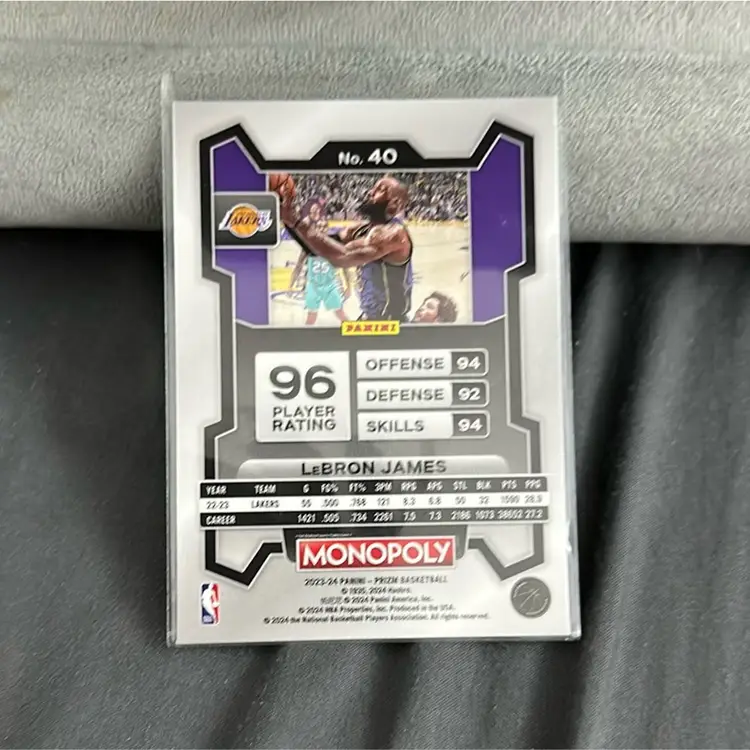 2023-24 PRIZM MONOPOLY LEBRON JAMES BASE