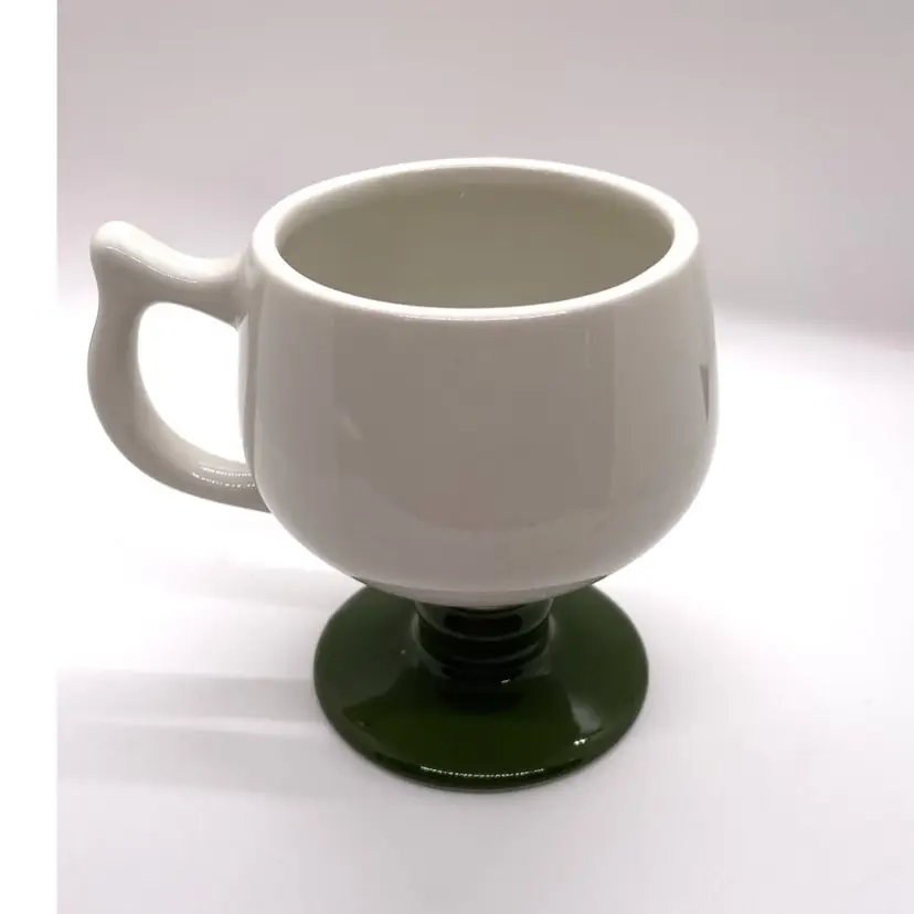 Hall 2274 Green Footed Ceramic Mug, Made in the USA