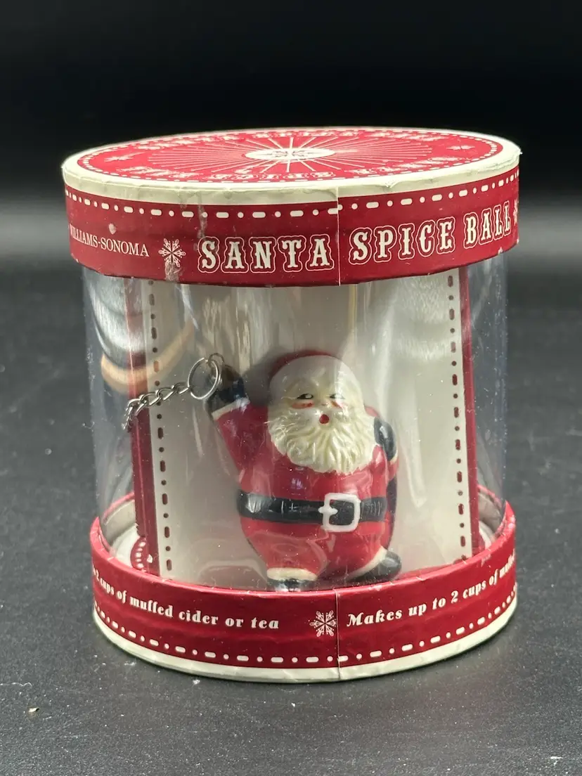 Williams Sonoma Santa Spice Tea Ball * Makes 2 Cups * New in Package * Stainless