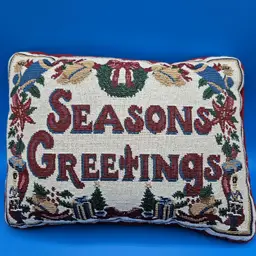 Seasons Greeting Sm. 12" X 8" Pillow