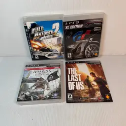 PS3 4 Game Lot With Last Of Us