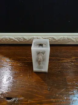 Vintage Rare Miniature Kokeshi Doll in Lucite