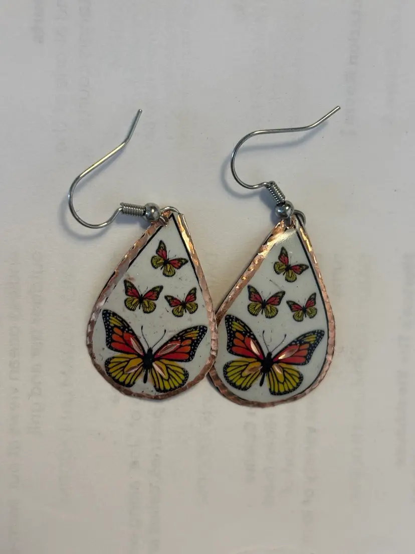 #06 - Handmade Hammered Copper Earrings Made In Puerto Rico