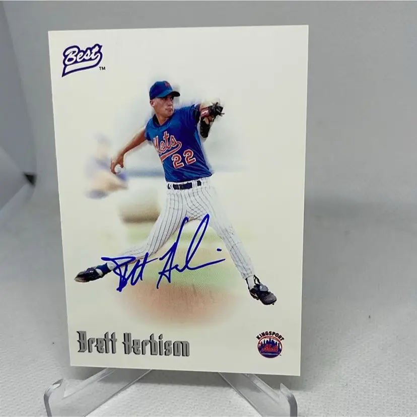 1996 Best Brett Herbison Auto New York Mets