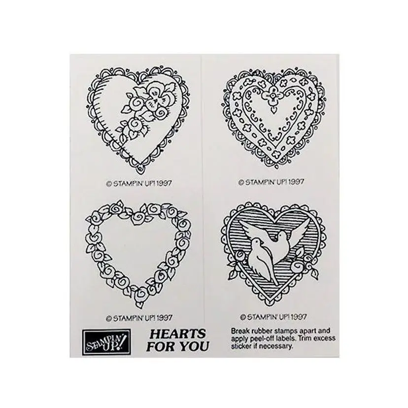 Stampin Up Hearts For You Rubber Stamps Mini Set