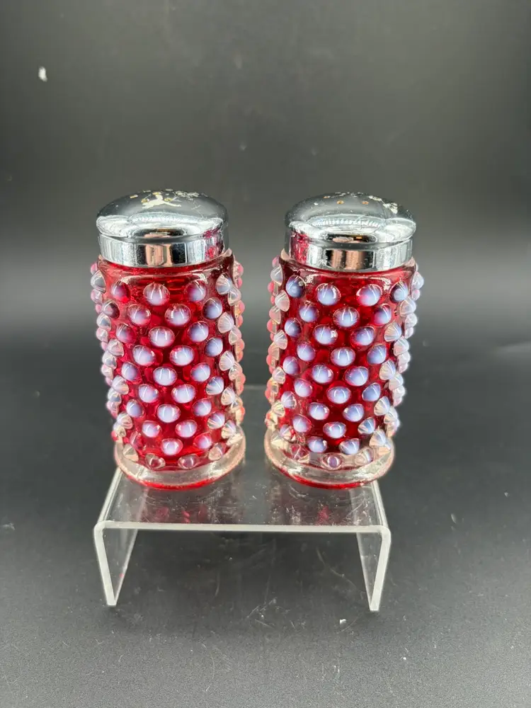 Vintage Fenton Ruby Red salt and pepper shakers