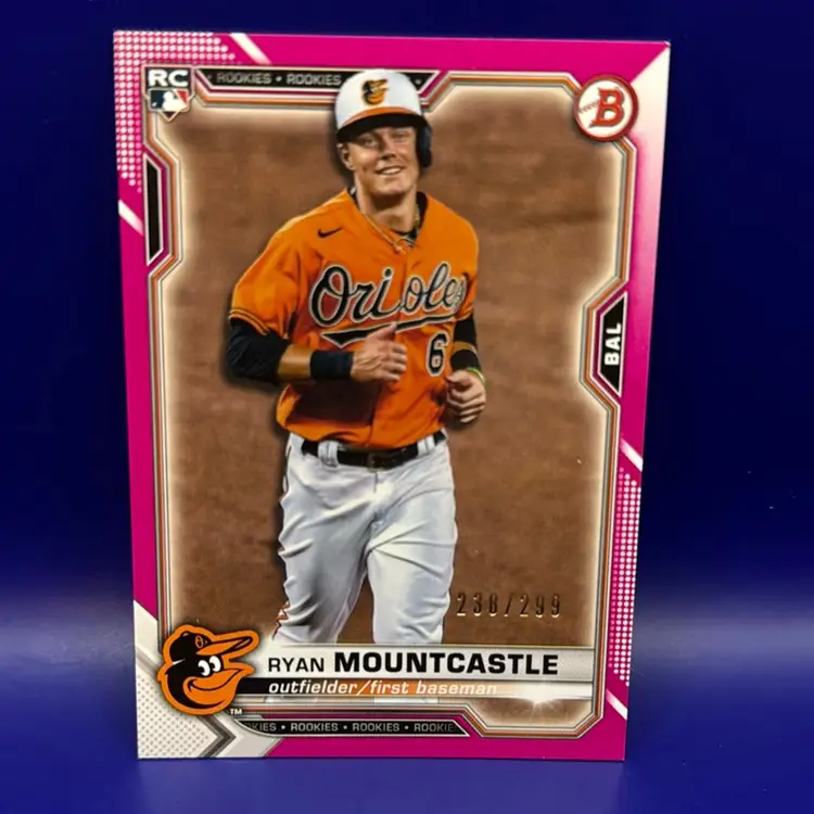 Ryan Mountcastle 2021 Bowman Pink Paper Rookie Card #238/299 Baltimore Orioles