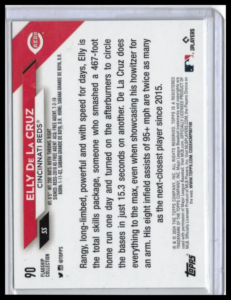 2024 Topps Elly De La Cruz RC Base Card #90