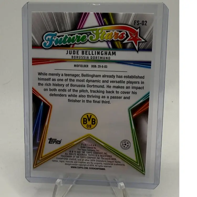Jude Bellingham 2021-2022 Topps UEFA Champions League Future Stars Borussia Dortmund