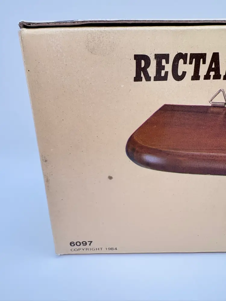 1984 IN BOX Vintage Rectangular Wooden Curio Shelf 9.75”