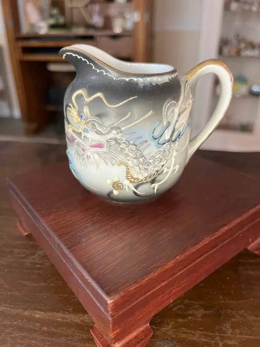 Vintage Moriage Dragon Ware Fine Porcelain Creamer