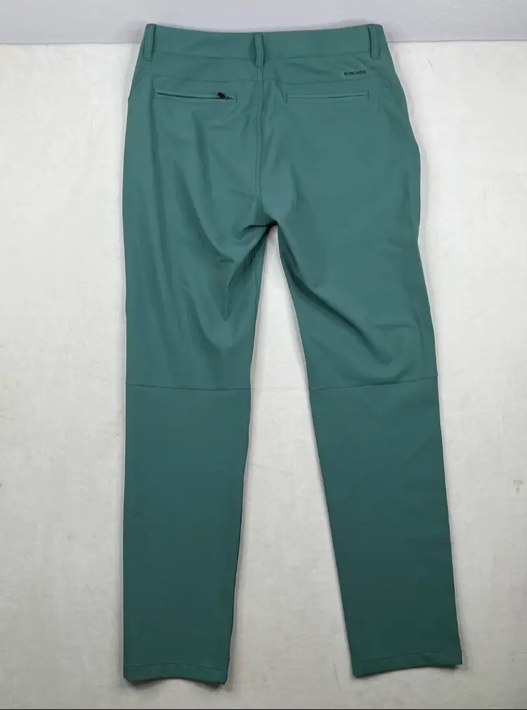 BONOBOS Golf Green Flat Front Slim Fit Performance Pants Men's Size 31x32