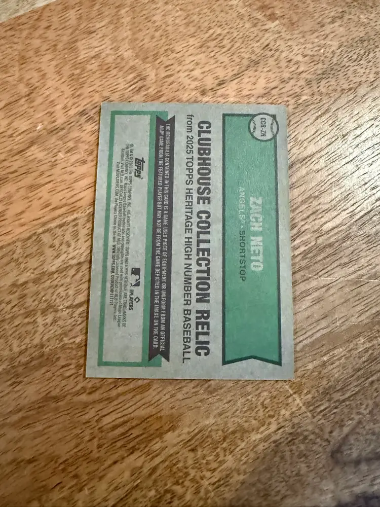 Zach Neto - Clubhouse Collection Relic - Los Angeles Angels