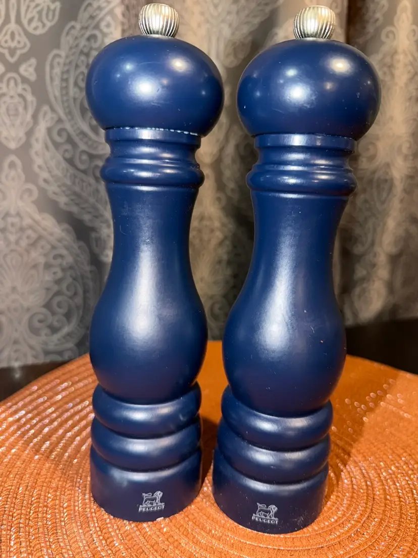 Peugeot Salt And Pepper Grinder Set Blue Made In France 9”