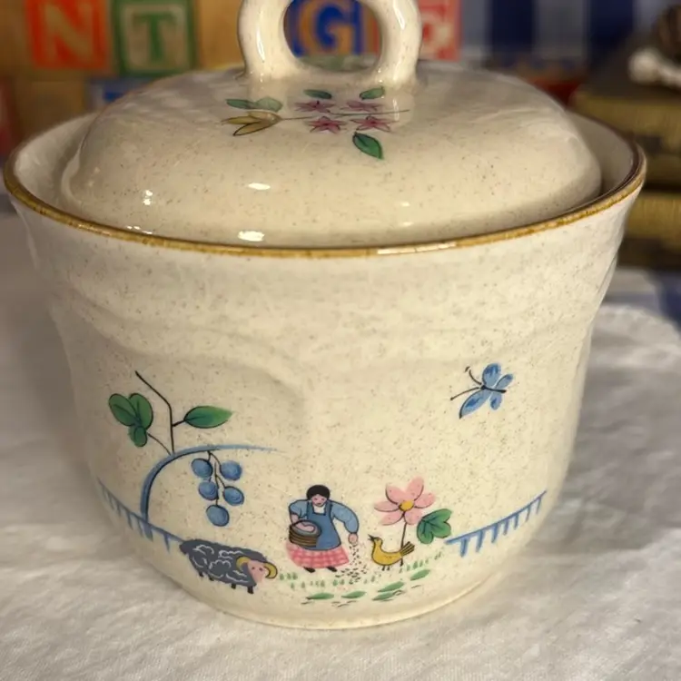 2 - International China Sugar Bowl with Lid - Heartland Pattern Stoneware Japan