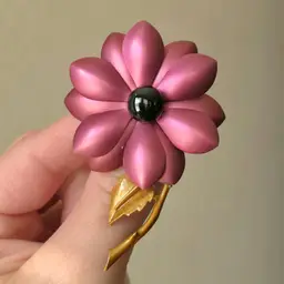 Vintage Enamel Flower Brooch