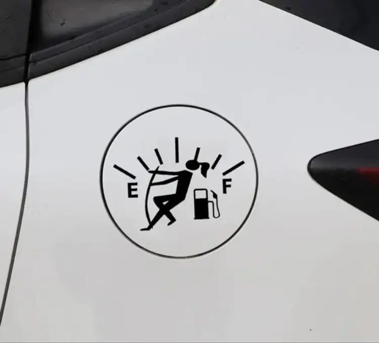 Funny Girl High Gas Consumption Car Decal Handmade Vinyl Sticker