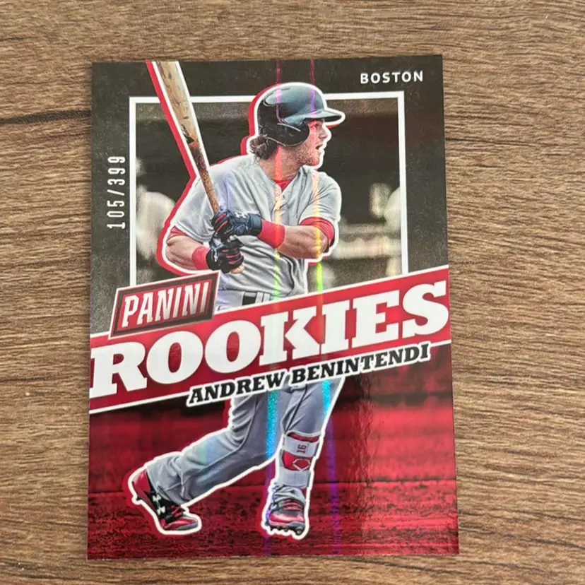 Andrew Benintendi 
2017 Panini 
The National Rookies /399
Boston Red Sox
