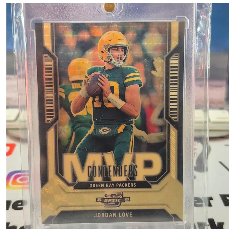 2023 Contenders Optic Jordan Love MVP Contenders Gold Vinyl 1/1
