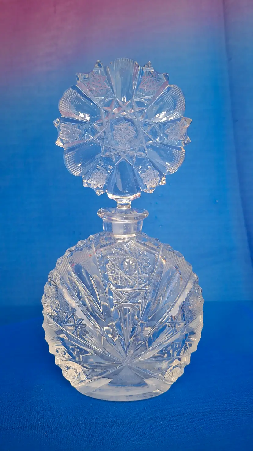Vintage Art Deco Prescut Crystal Perfume Bottle